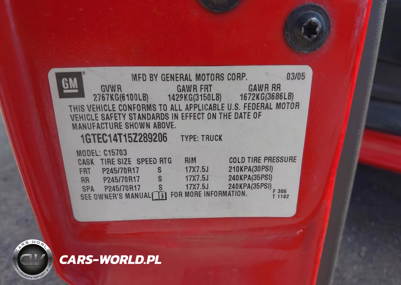 2005 GMC Sierra 1500 Sle VIN:1GTEC14T15Z289206 - 9