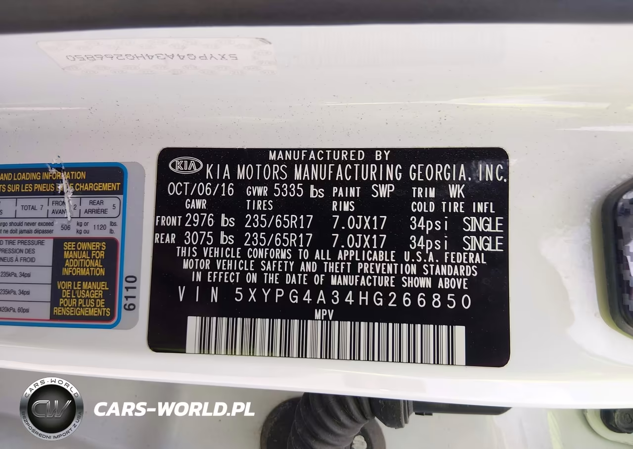 2017 Kia Sorento 2.4L Lx VIN:5XYPG4A34HG266850 - 9