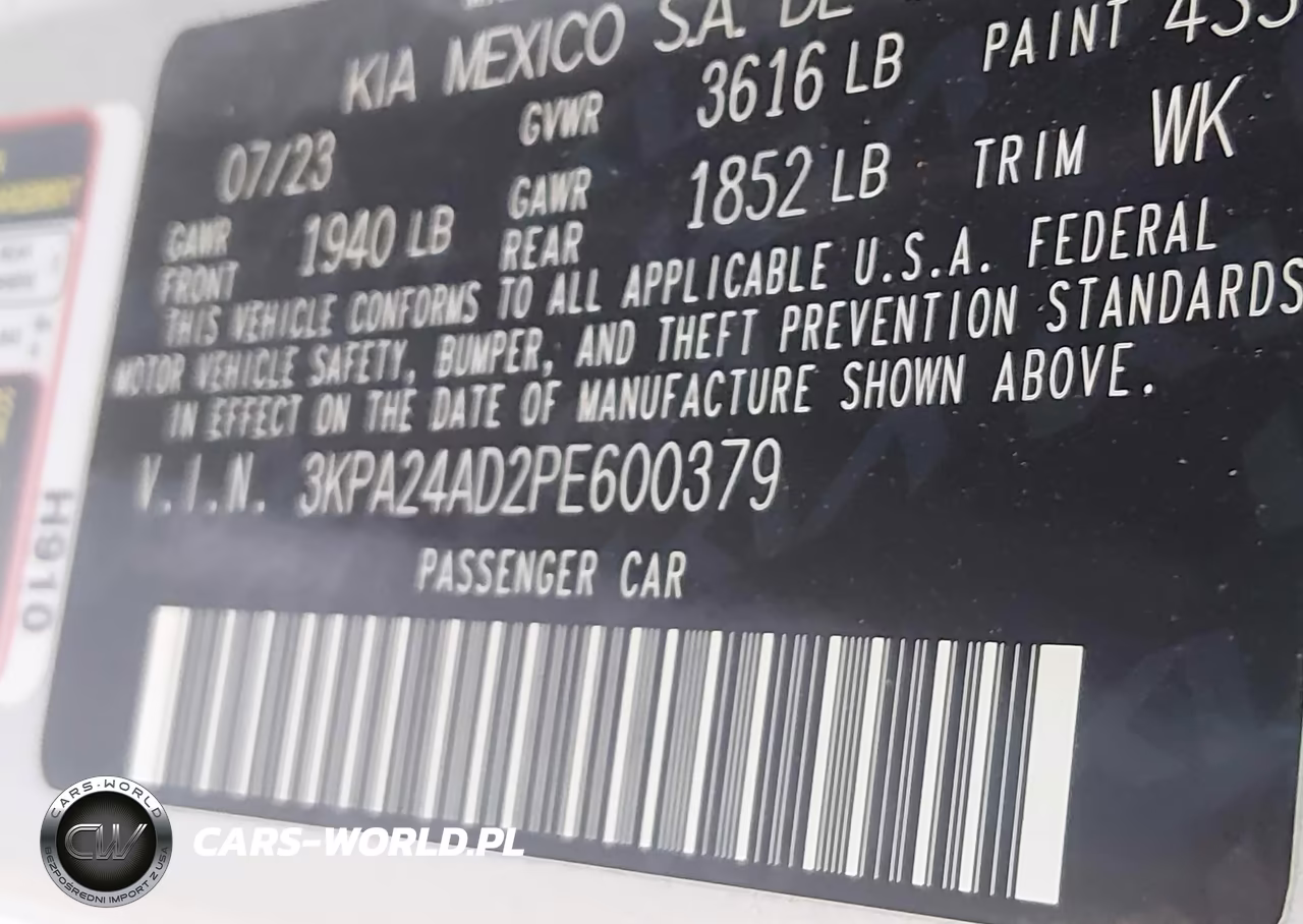 2023 Kia Rio Lx VIN:3KPA24AD2PE600379 - 9