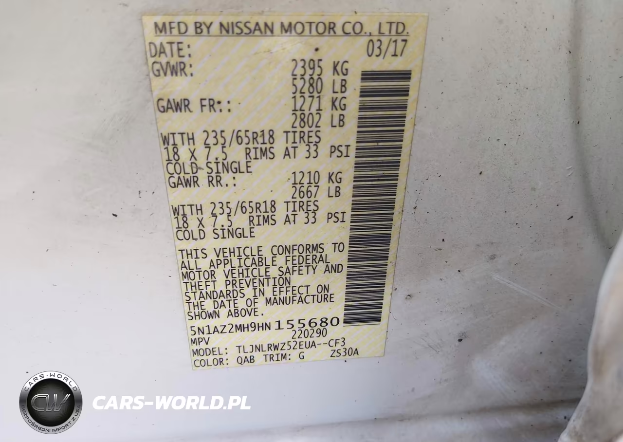 2017 Nissan Murano Sl VIN:5N1AZ2MH9HN155680 - 9