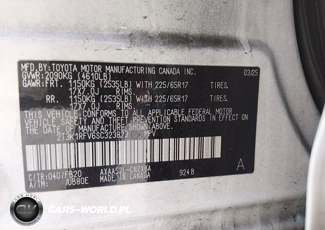 2025 Toyota Rav4 Le VIN:2T3K1RFV6SC323823 - 18