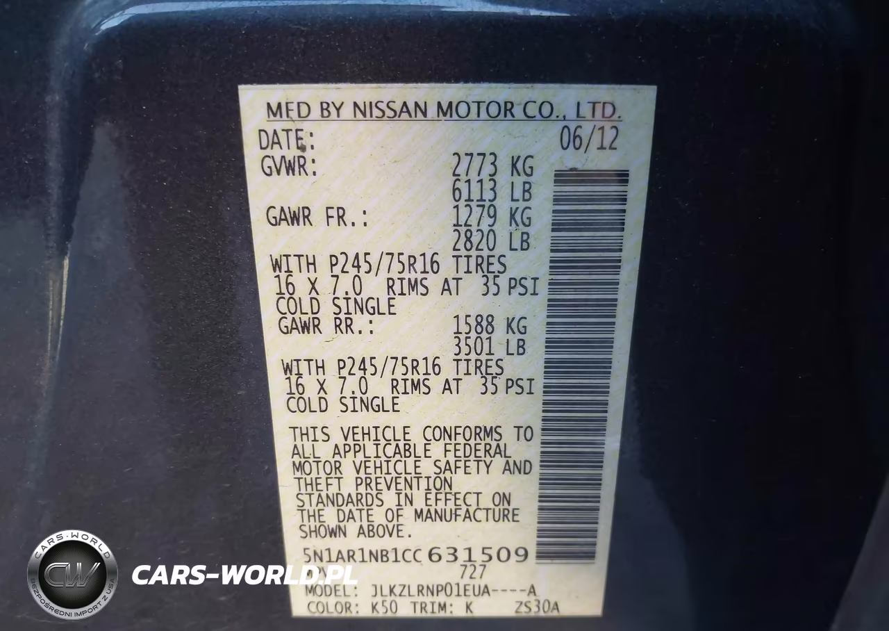 2012 Nissan Pathfinder S VIN:5N1AR1NB1CC631509 - 9