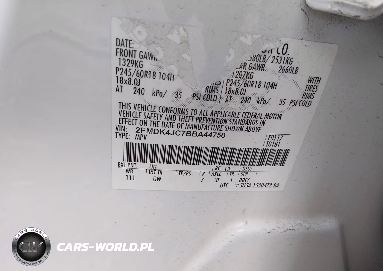 2011 Ford Edge Sel VIN:2FMDK4JC7BBA44750 - 9
