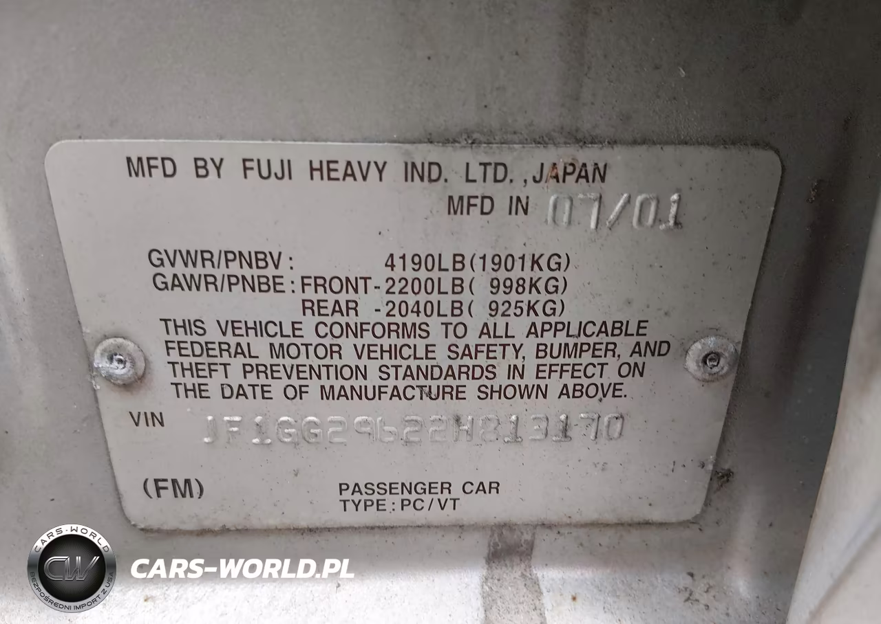 2002 Subaru Impreza Wrx VIN:JF1GG29622H813170 - 9