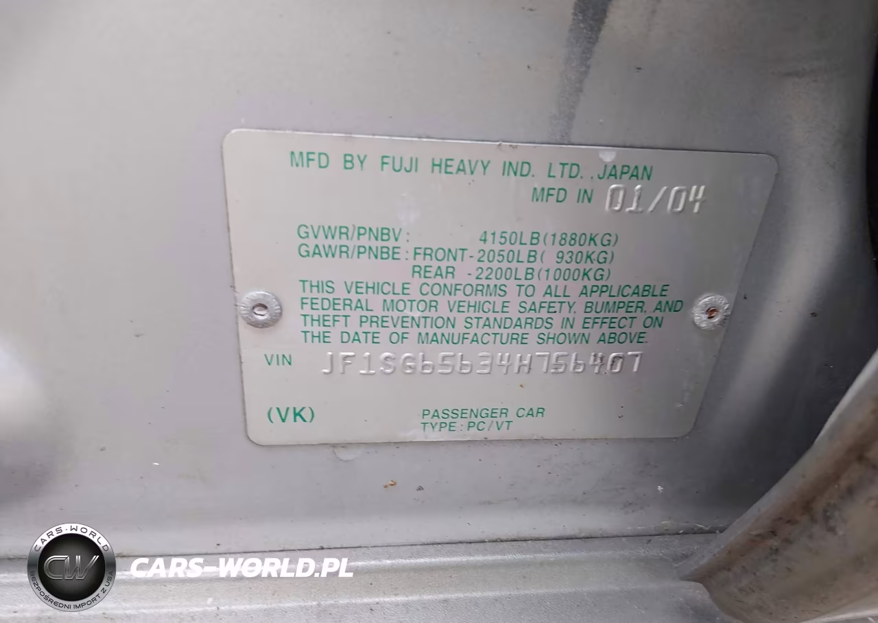 2004 Subaru Forester 2.5Xs VIN:JF1SG65634H756407 - 9