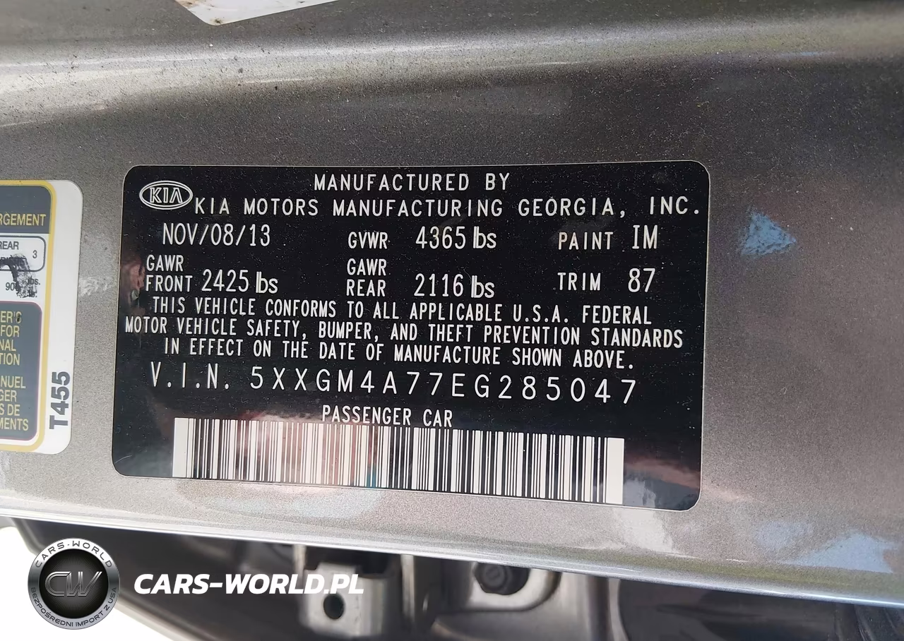 2014 Kia Optima Lx VIN:5XXGM4A77EG285047 - 9