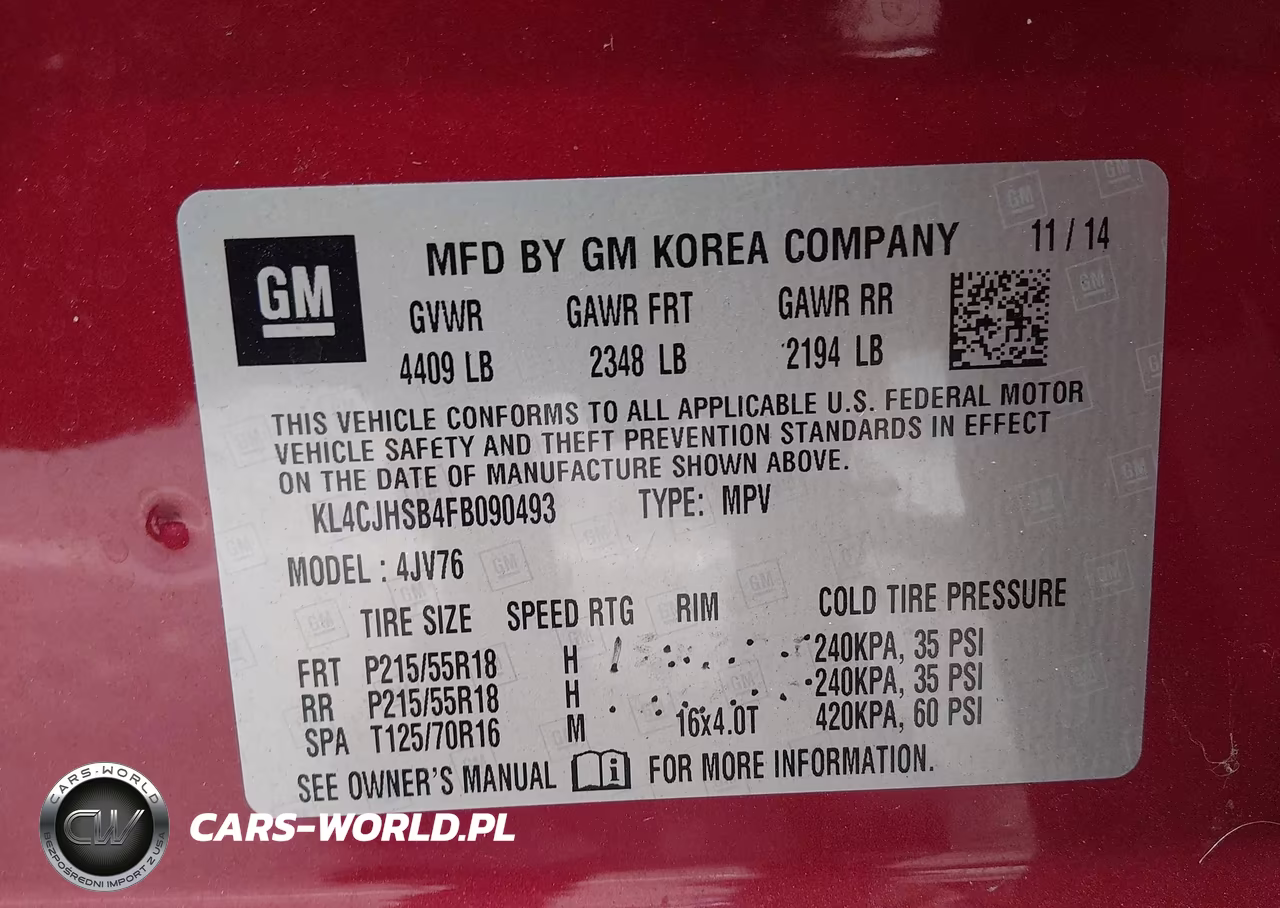 2015 Buick Encore Premium VIN:KL4CJHSB4FB090493 - 9