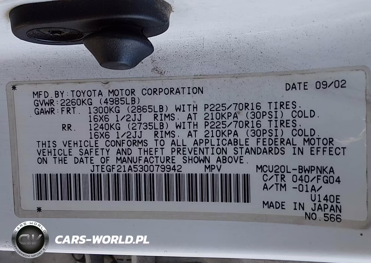 2003 Toyota Highlander V6 VIN:JTEGF21A530079942 - 9
