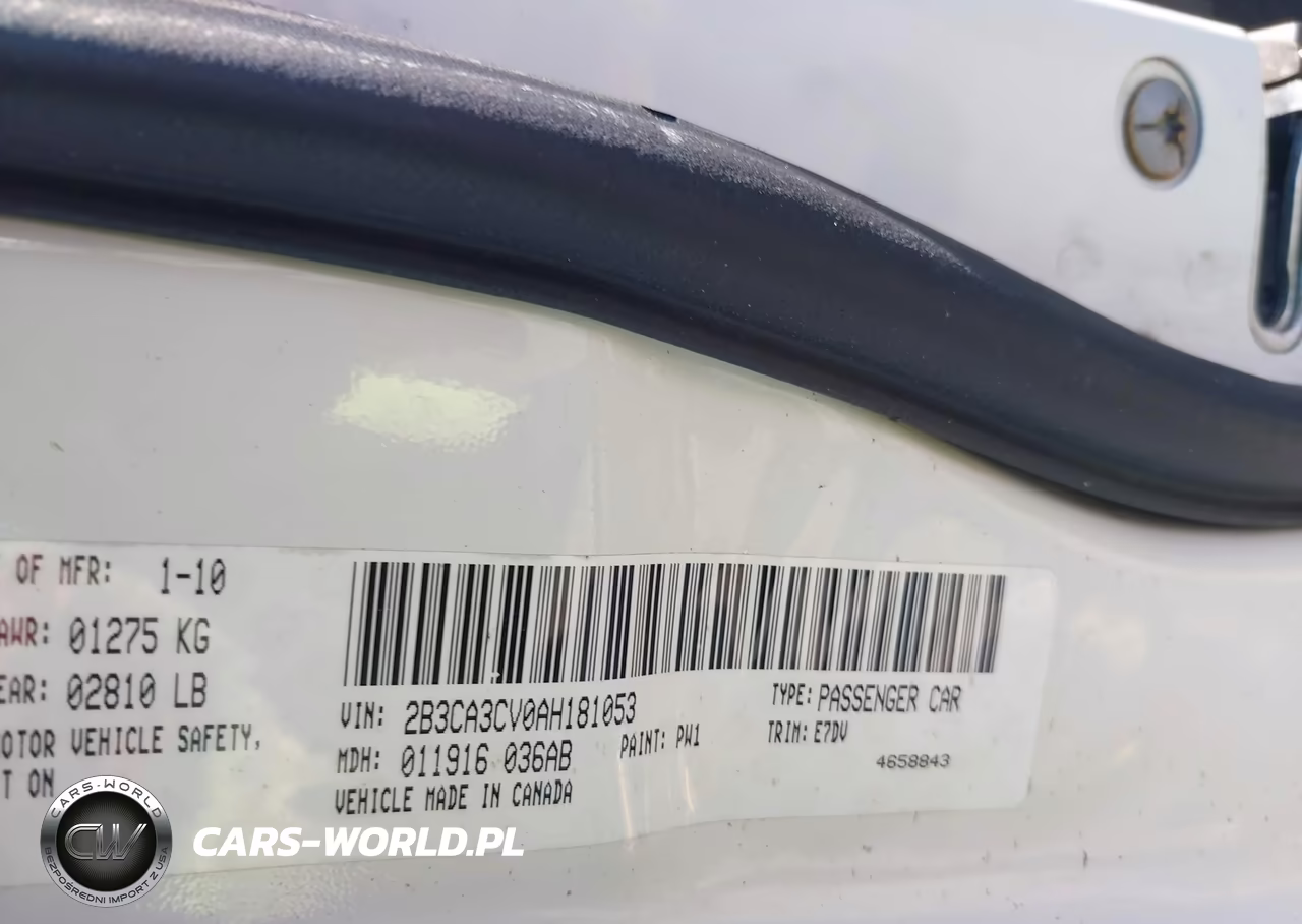2010 Dodge Charger Sxt VIN:2B3CA3CV0AH181053 - 9