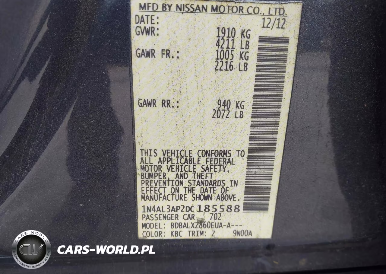 2013 Nissan Altima 2.5 Sl VIN:1N4AL3AP2DC185588 - 9