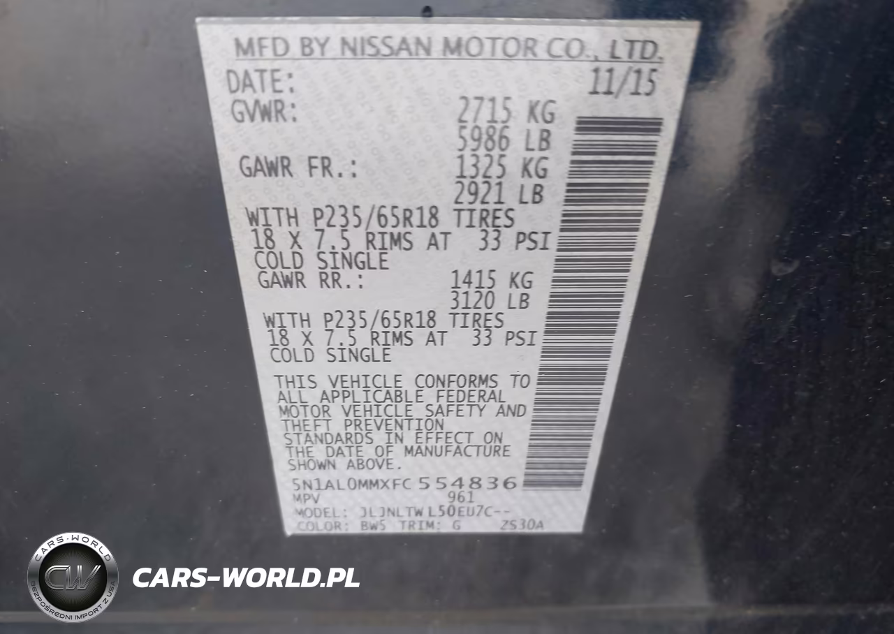 2015 INFINITI QX60 VIN:5N1AL0MMXFC554836 - 9