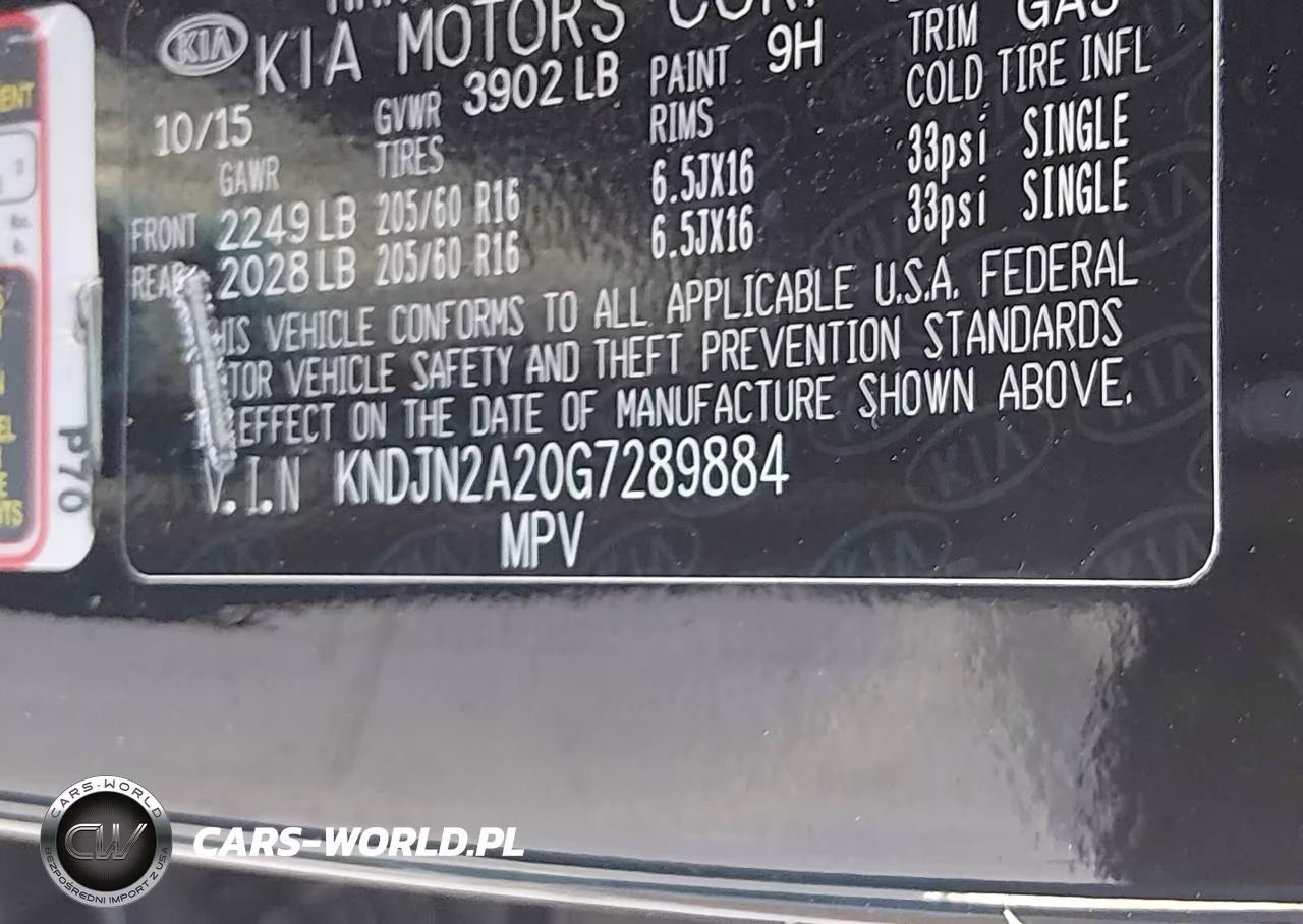 2016 Kia Soul VIN:KNDJN2A20G7289884 - 9