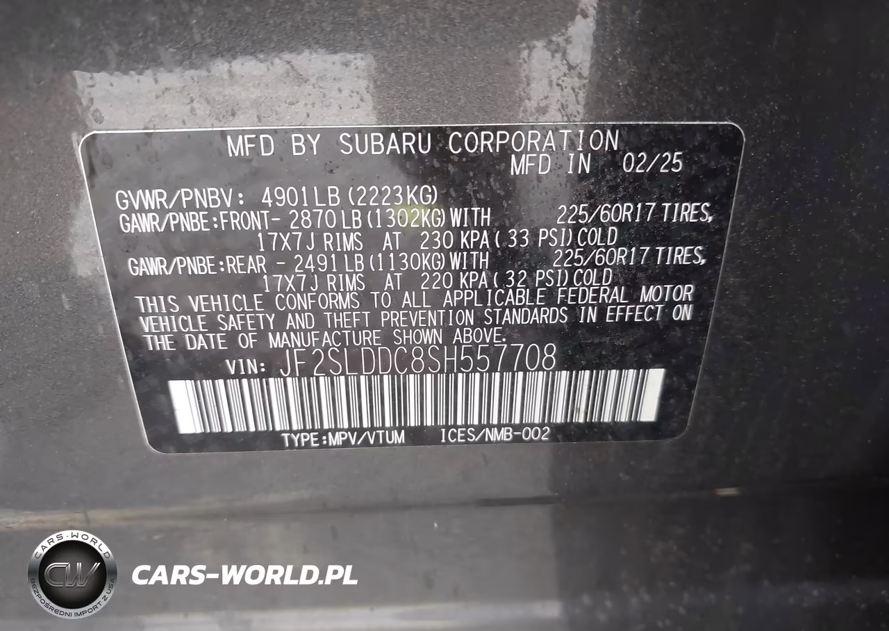 2025 Subaru Forester Premium VIN:JF2SLDDC8SH557708 - 9