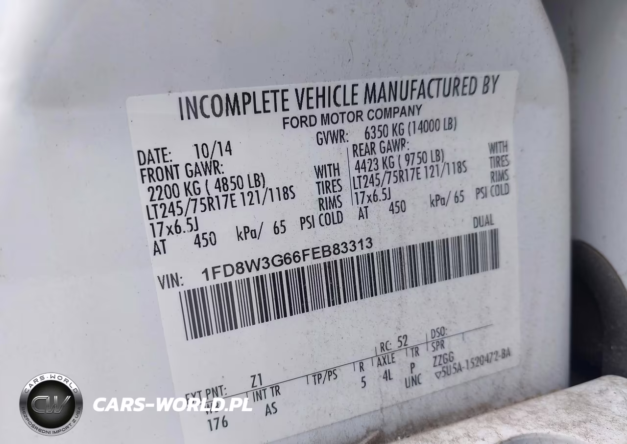 2015 Ford F-350 Chassis Xl VIN:1FD8W3G66FEB83313 - 9