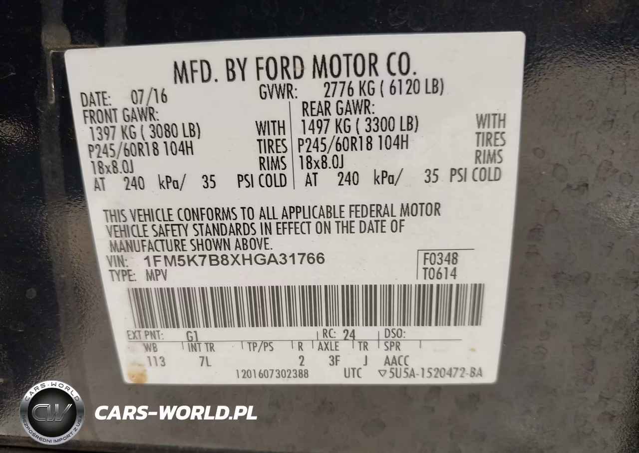 2017 Ford Explorer VIN:1FM5K7B8XHGA31766 - 9