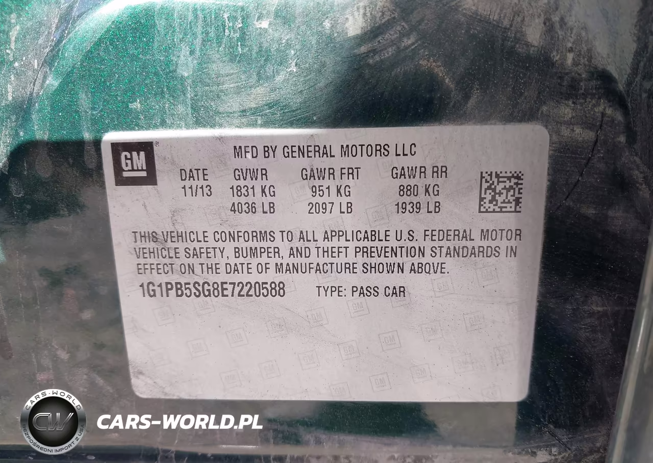 2014 Chevrolet Cruze Ls VIN:1G1PB5SG8E7220588 - 9