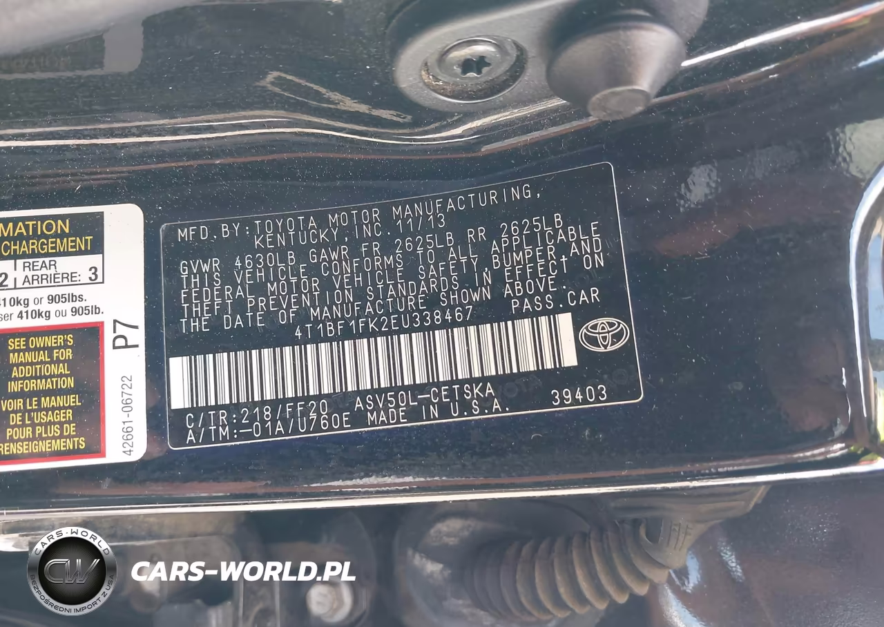2014 Toyota Camry Se VIN:4T1BF1FK2EU338467 - 9