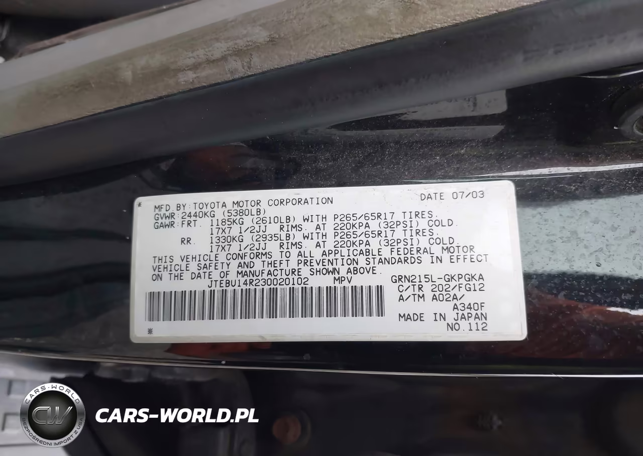 2003 Toyota 4Runner VIN:JTEBU14R230020102 - 9