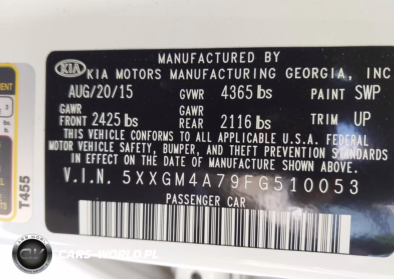 2015 Kia Optima Lx VIN:5XXGM4A79FG510053 - 9