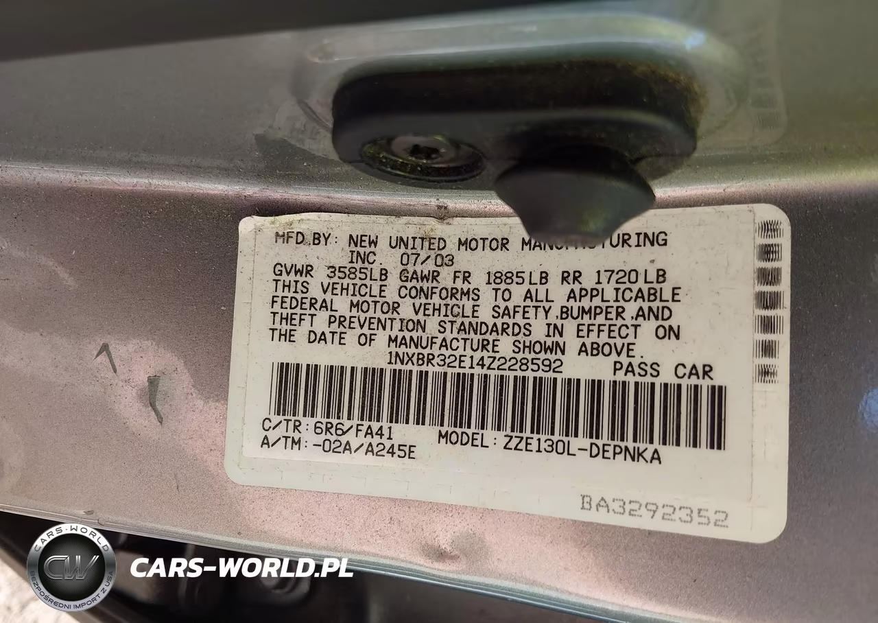2004 Toyota Corolla Le VIN:1NXBR32E14Z228592 - 9