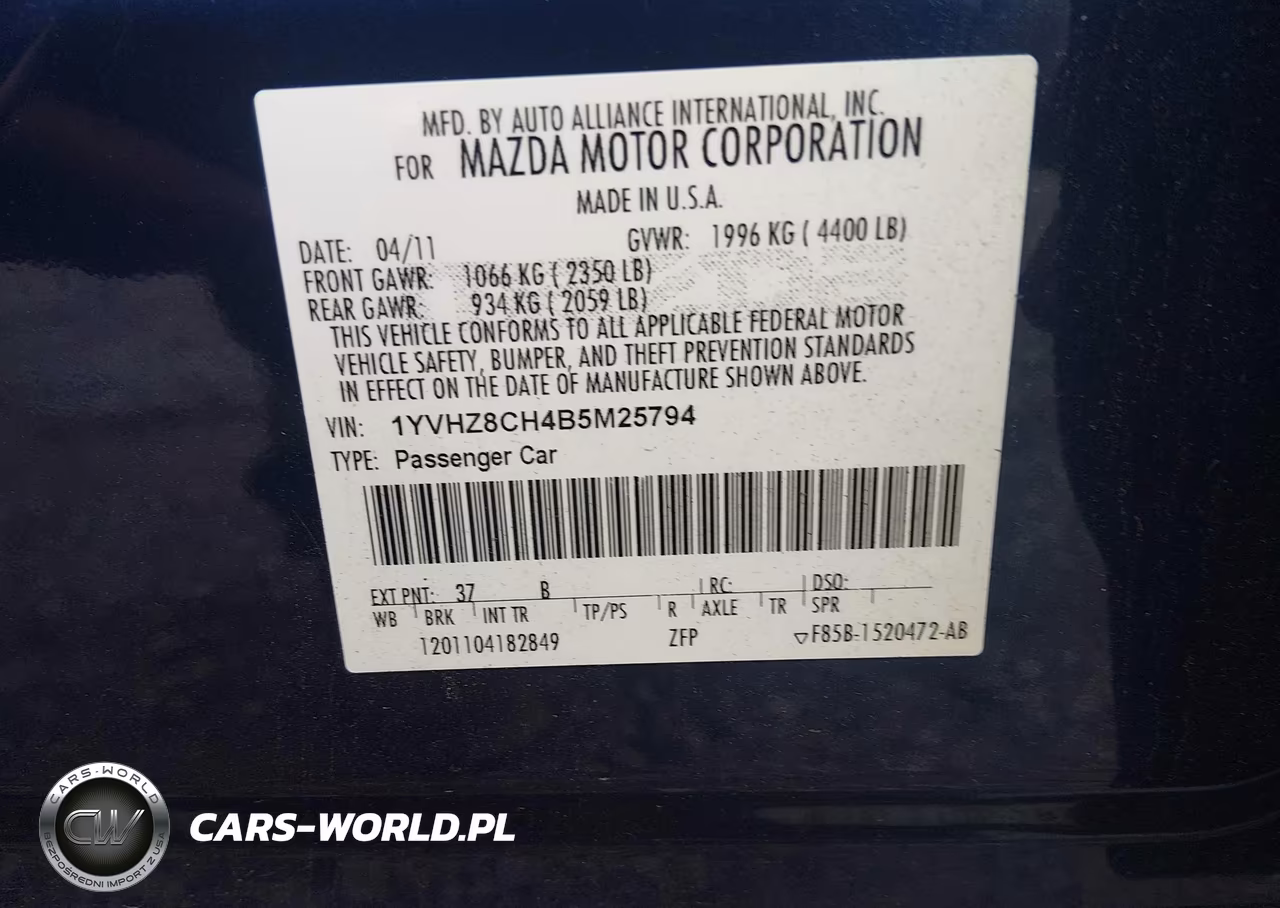 2011 Mazda Mazda6 I Touring VIN:1YVHZ8CH4B5M25794 - 9