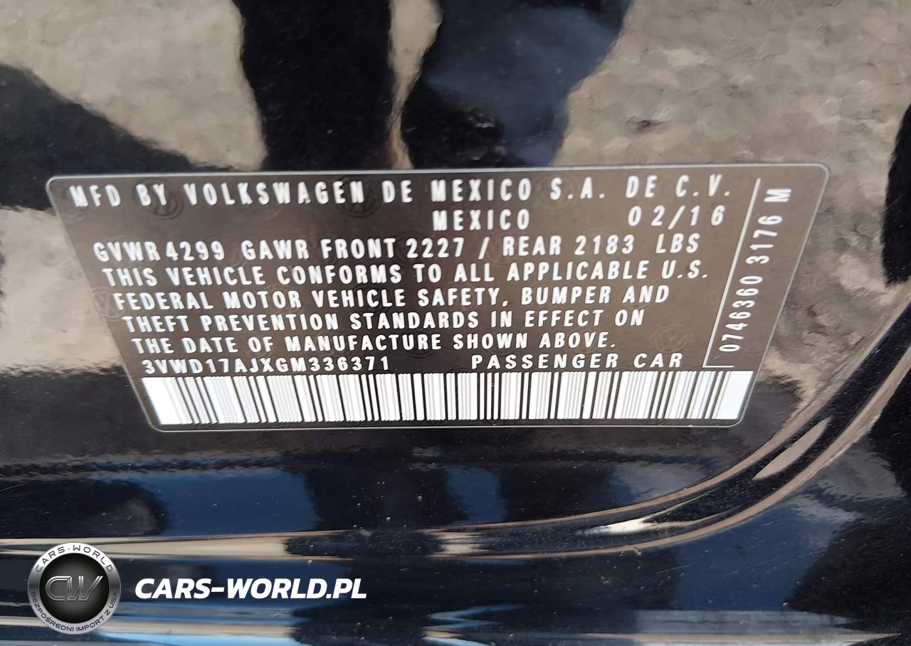 2016 Volkswagen Jetta 1.8T Sport VIN:3VWD17AJXGM336371 - 9