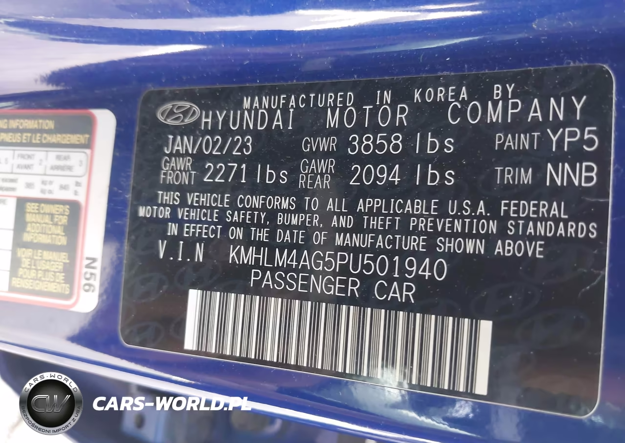 2023 Hyundai Elantra Sel VIN:KMHLM4AG5PU501940 - 9