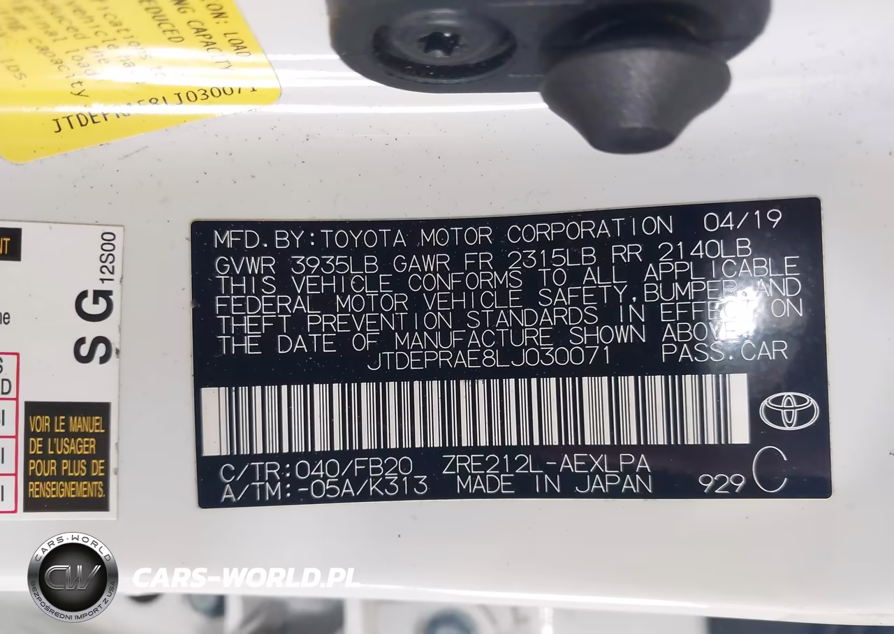 2020 Toyota Corolla Le VIN:JTDEPRAE8LJ030071 - 9