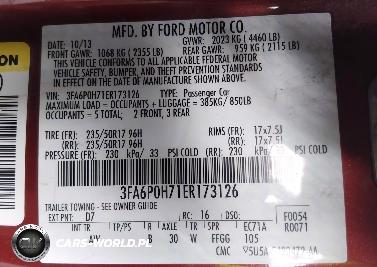 2014 Ford Fusion Se VIN:3FA6P0H71ER173126 - 9