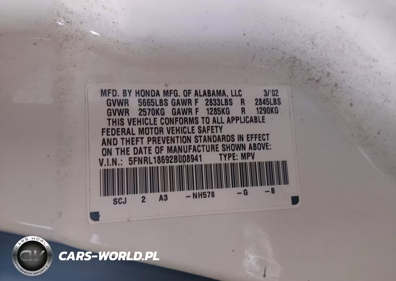 2002 Honda Odyssey Ex VIN:5FNRL18692B008941 - 9