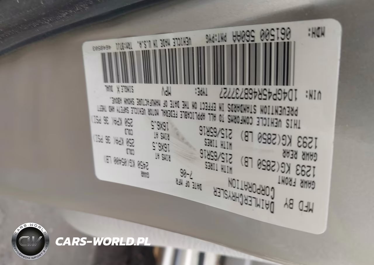 2006 Dodge Caravan Sxt VIN:1D4GP45R46B737727 - 9