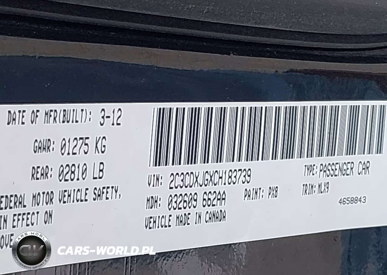 2012 Dodge Charger Sxt VIN:2C3CDXJGXCH183739 - 9