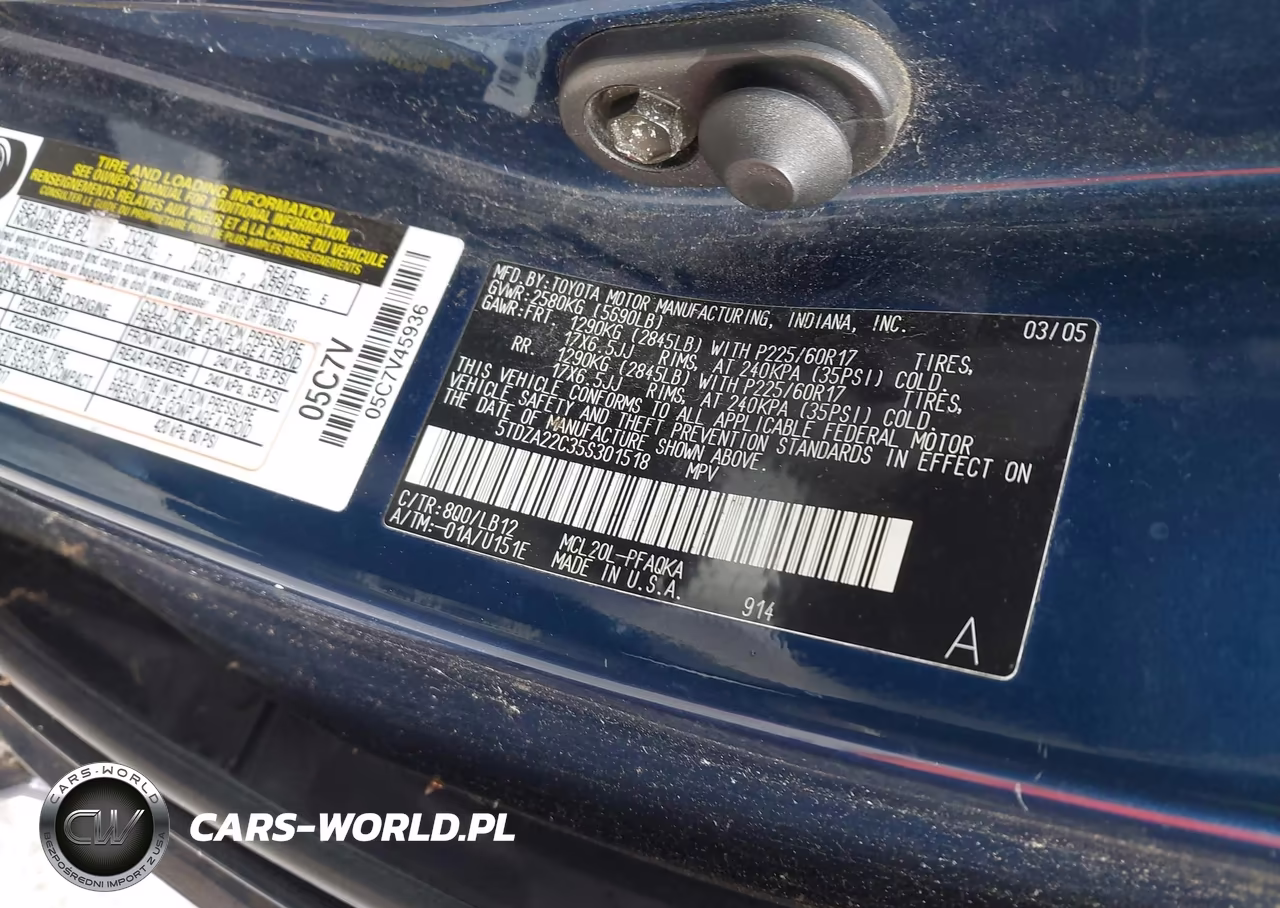 2005 Toyota Sienna Xle Limited VIN:5TDZA22C35S301518 - 9