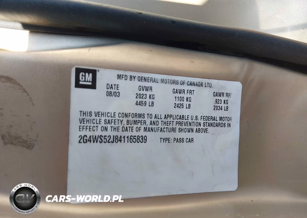2004 Buick Century VIN:2G4WS52J841165839 - 9