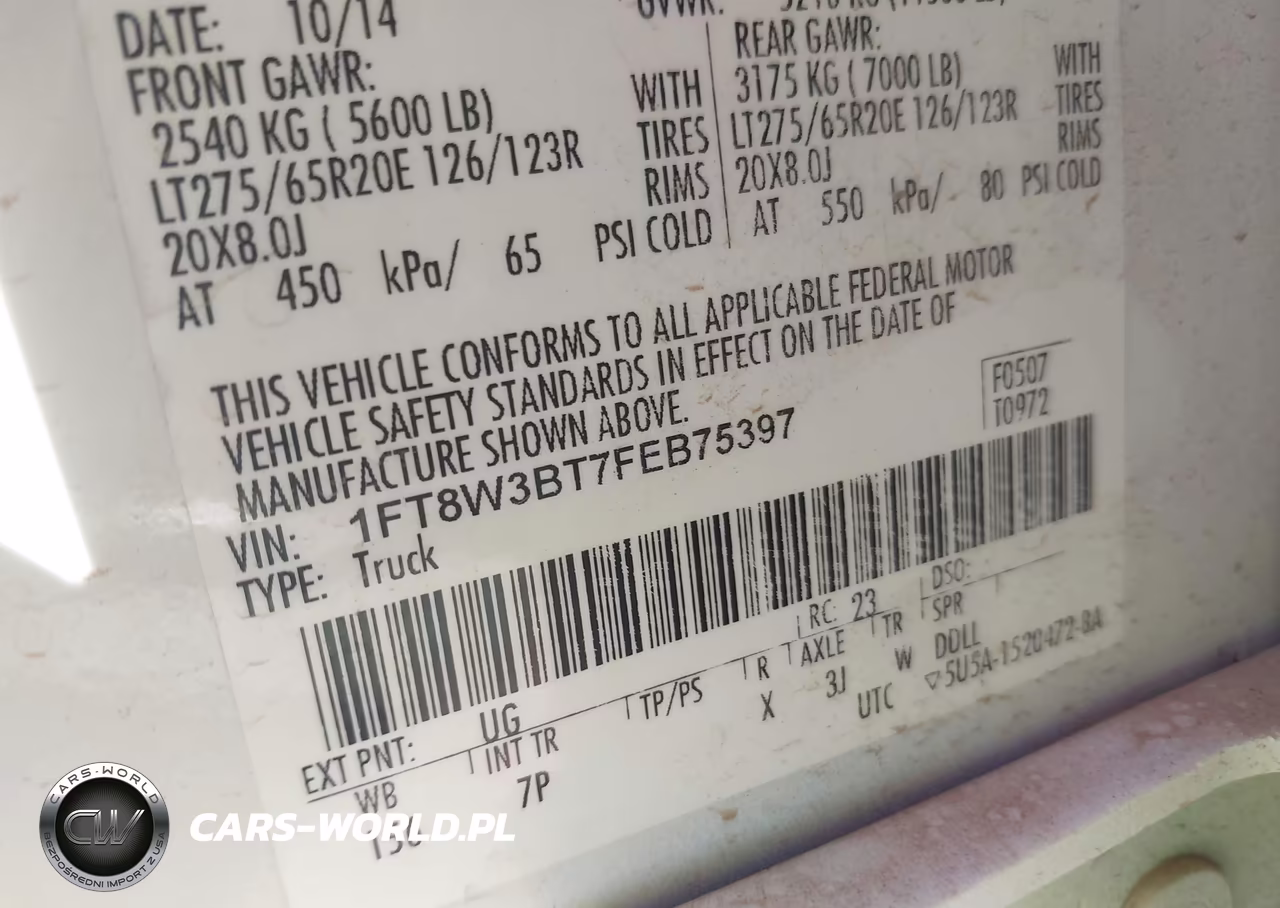 2015 Ford F-350 Lariat VIN:1FT8W3BT7FEB75397 - 9