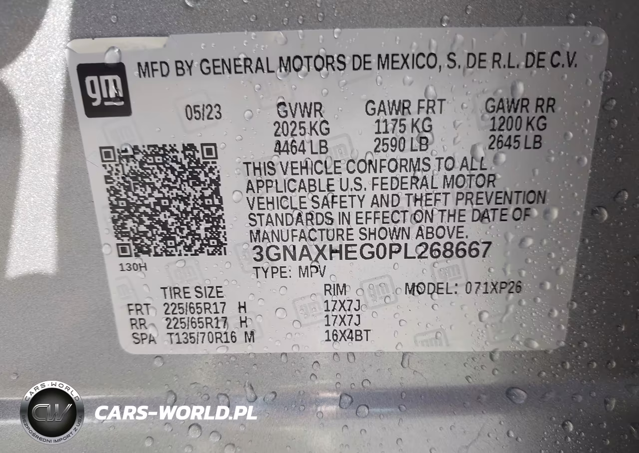 2023 Chevrolet Equinox Fwd Ls VIN:3GNAXHEG0PL268667 - 9