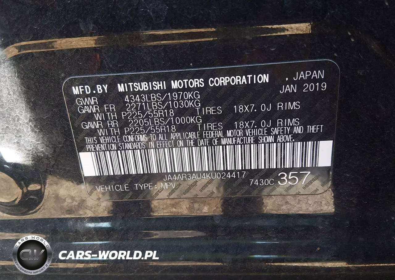 2019 Mitsubishi Outlander Sport 2.0 Es VIN:JA4AR3AU4KU024417 - 9