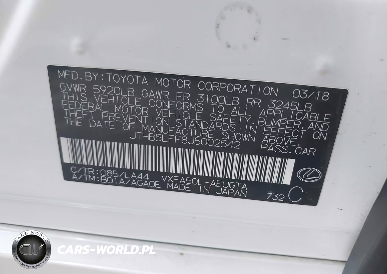 2018 Lexus Ls 500 VIN:JTHB5LFF8J5002542 - 9