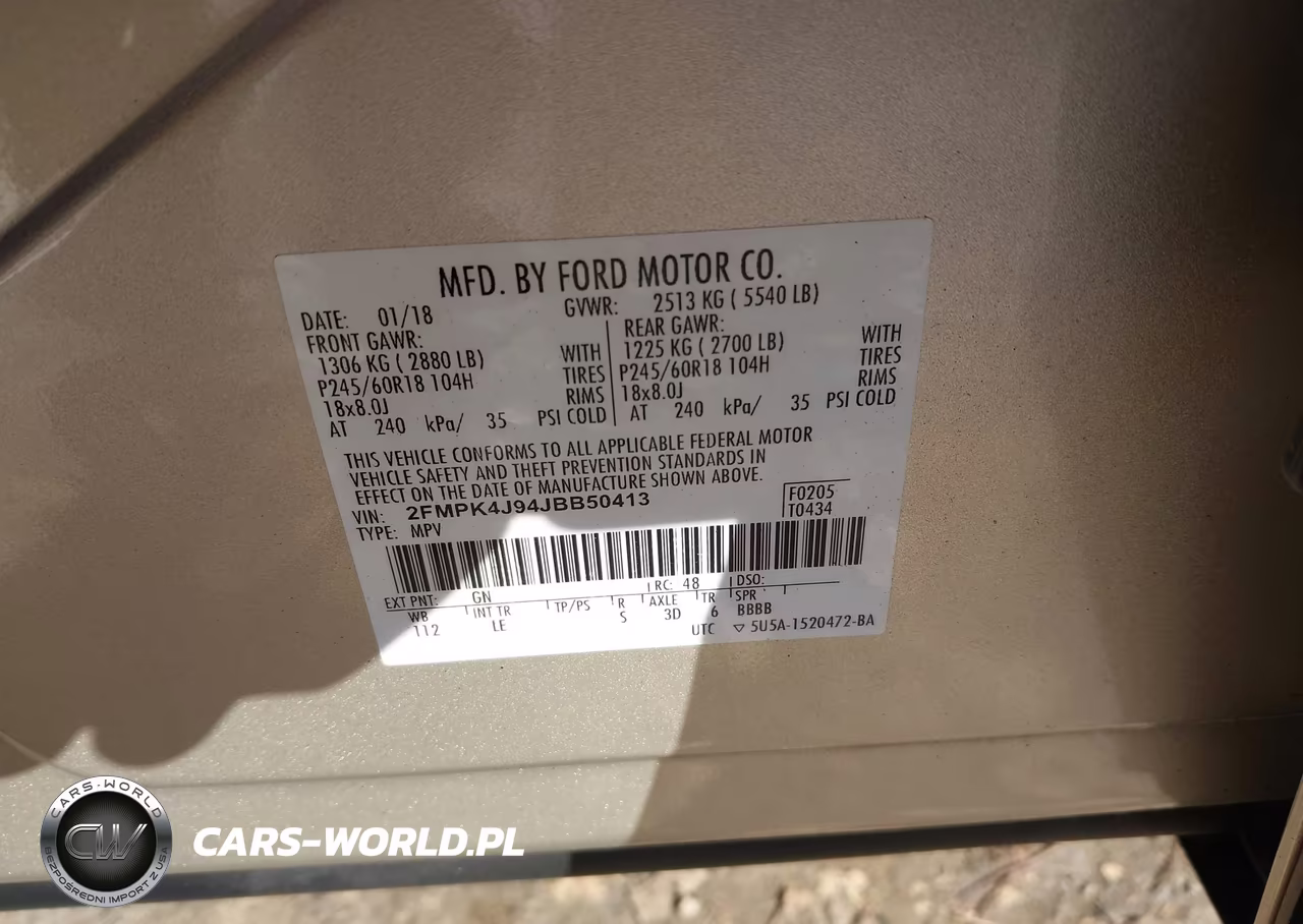 2018 Ford Edge Sel VIN:2FMPK4J94JBB50413 - 9