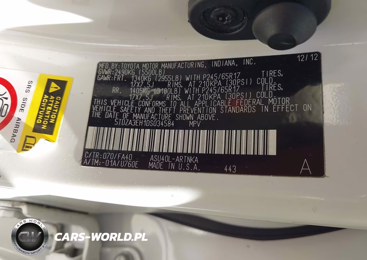 2013 Toyota Highlander Base Plus VIN:5TDZA3EH1DS034584 - 9