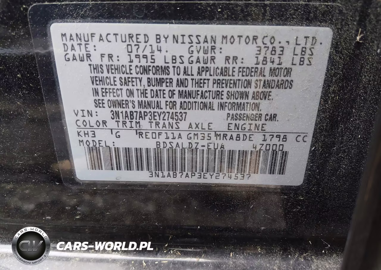 2014 Nissan Sentra Sv VIN:3N1AB7AP3EY274537 - 9