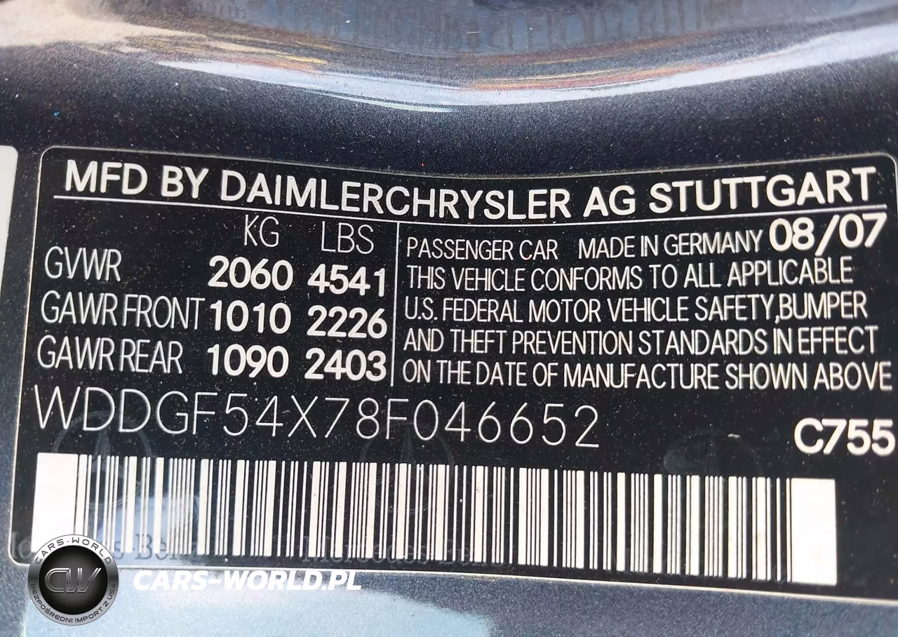 2008 Mercedes-Benz C 300 Luxury-Sport VIN:WDDGF54X78F046652 - 9