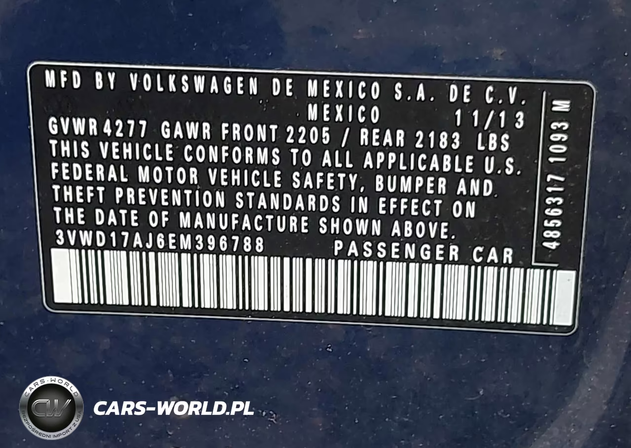 2014 Volkswagen Jetta 1.8T Se VIN:3VWD17AJ6EM396788 - 9