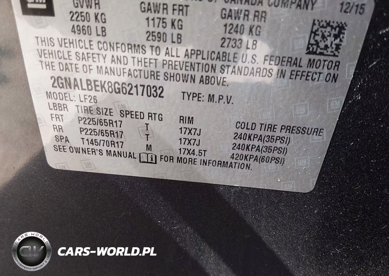 2016 Chevrolet Equinox Ls VIN:2GNALBEK8G6217032 - 9
