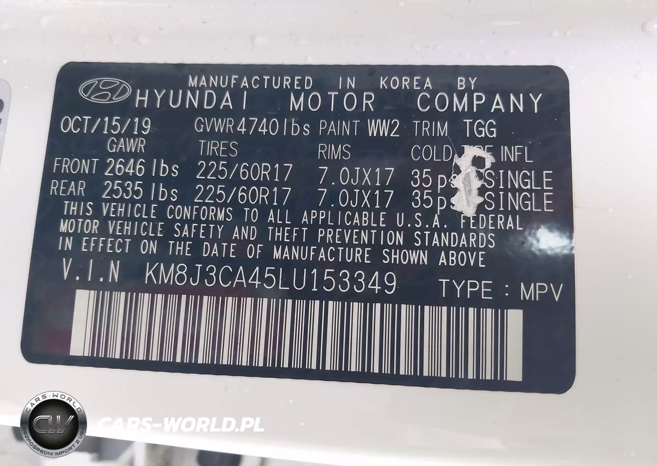 2020 Hyundai Tucson Value VIN:KM8J3CA45LU153349 - 9