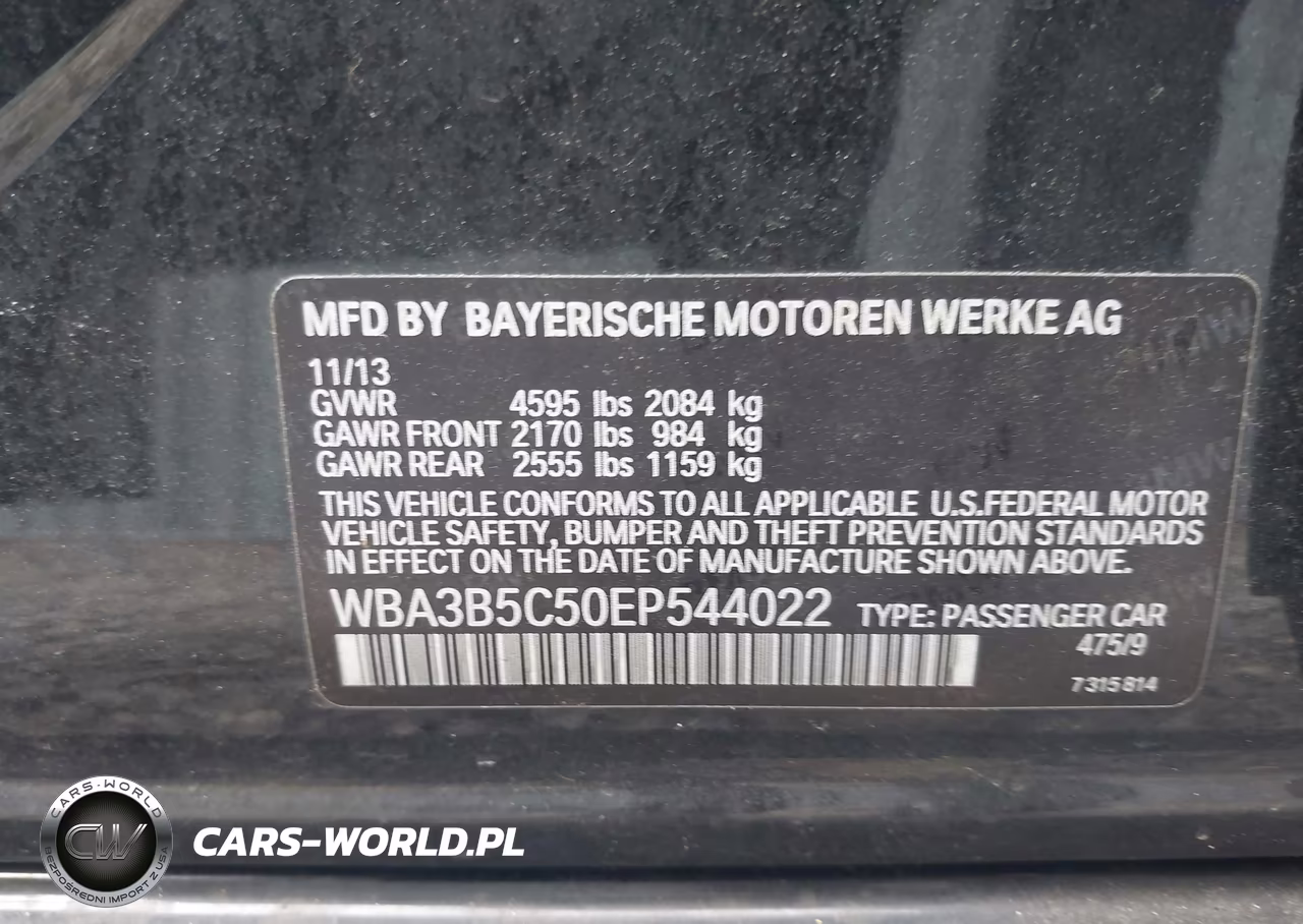 2014 BMW 328I xDrive VIN:WBA3B5C50EP544022 - 9