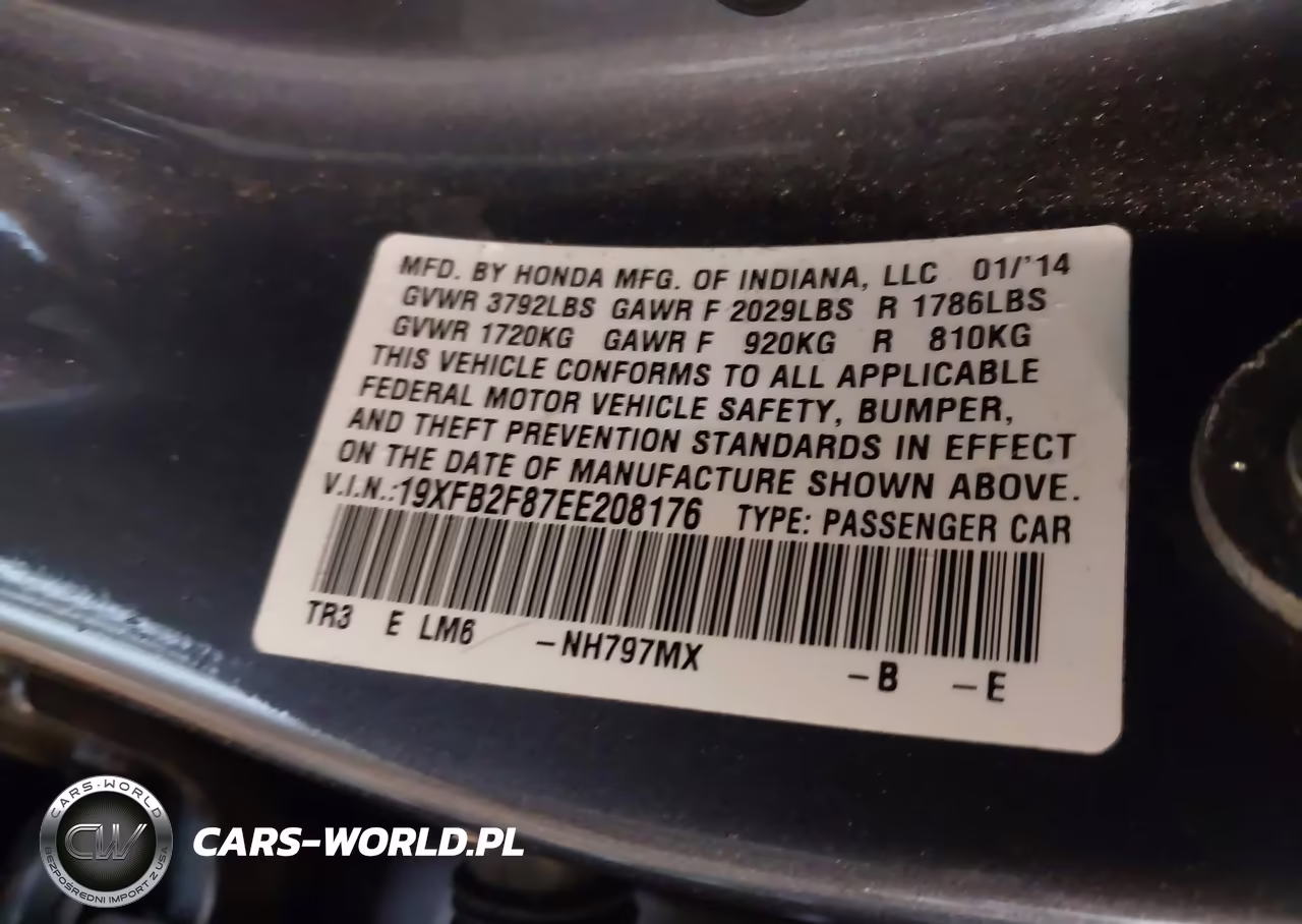 2014 Honda Civic Ex VIN:19XFB2F87EE208176 - 9