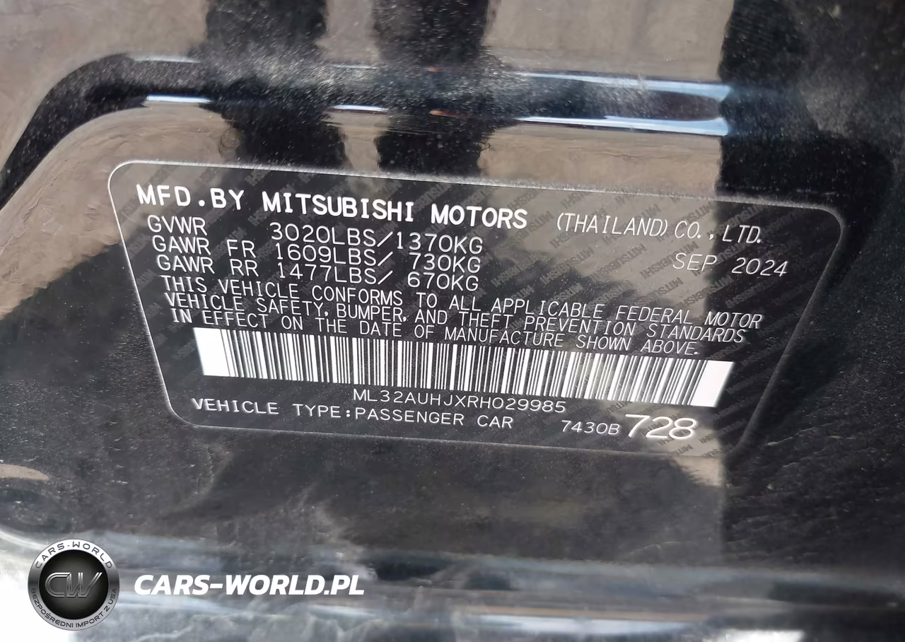 2024 Mitsubishi Mirage Es-Le VIN:ML32AUHJXRH029985 - 9