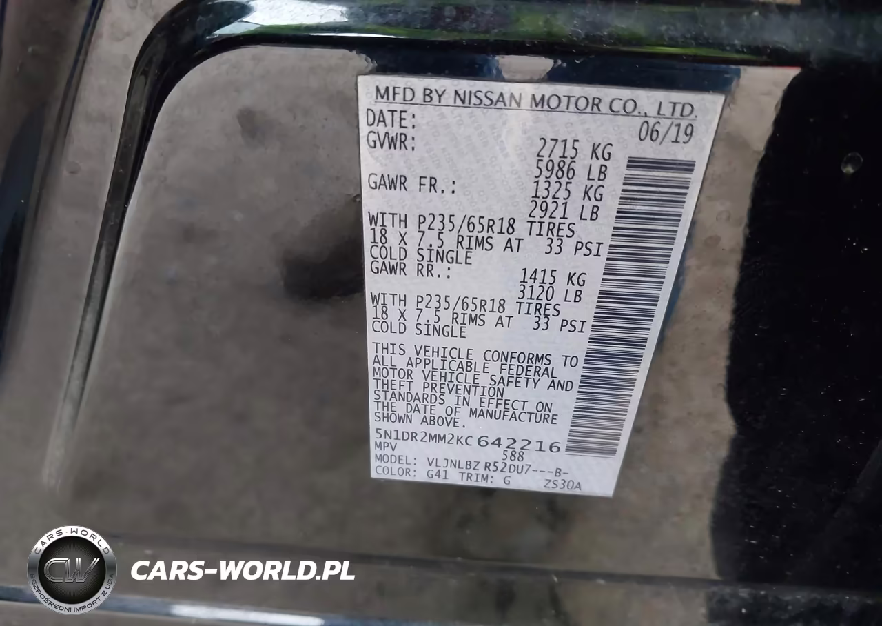 2019 Nissan Pathfinder S VIN:5N1DR2MM2KC642216 - 9