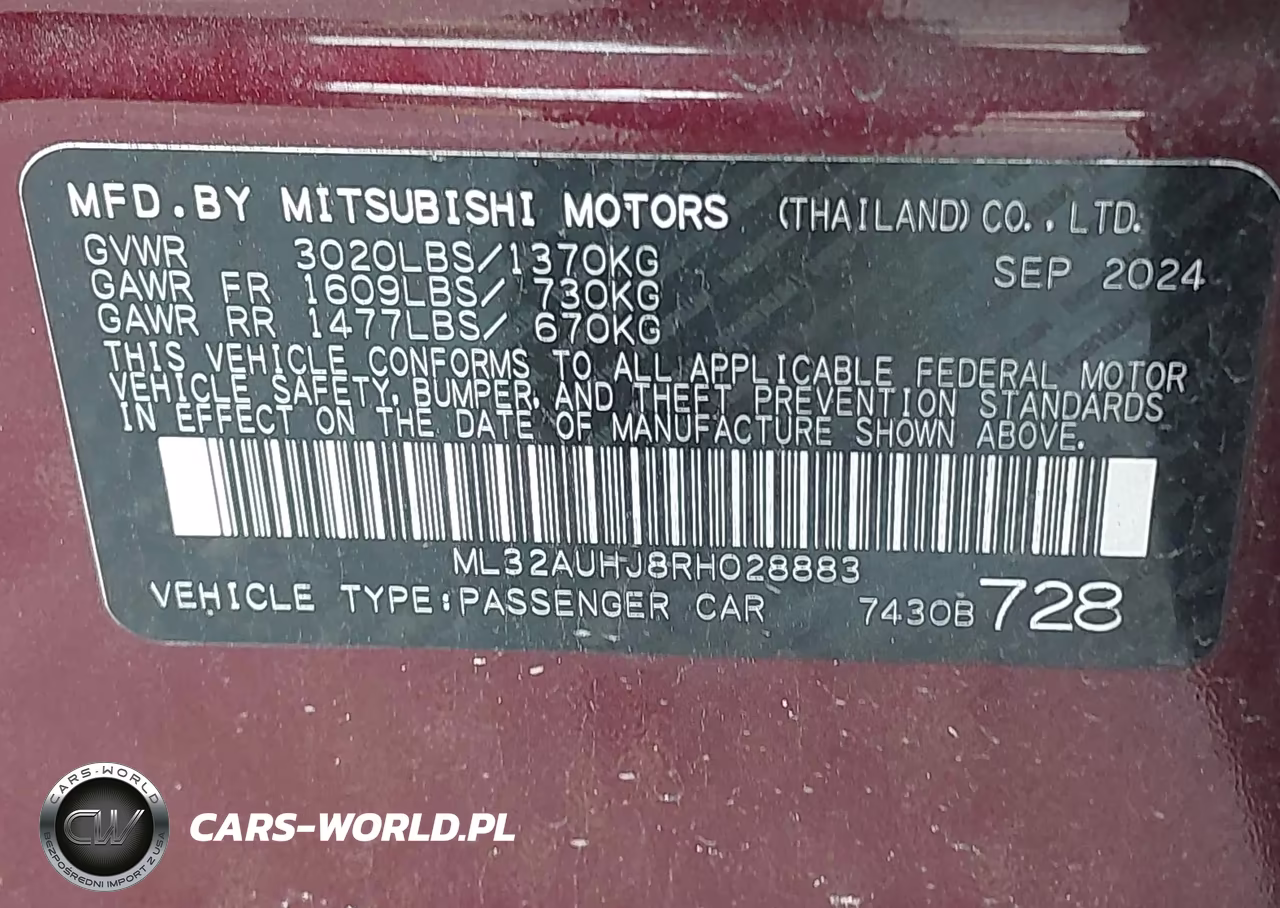 2024 Mitsubishi Mirage Es-Le VIN:ML32AUHJ8RH028883 - 9